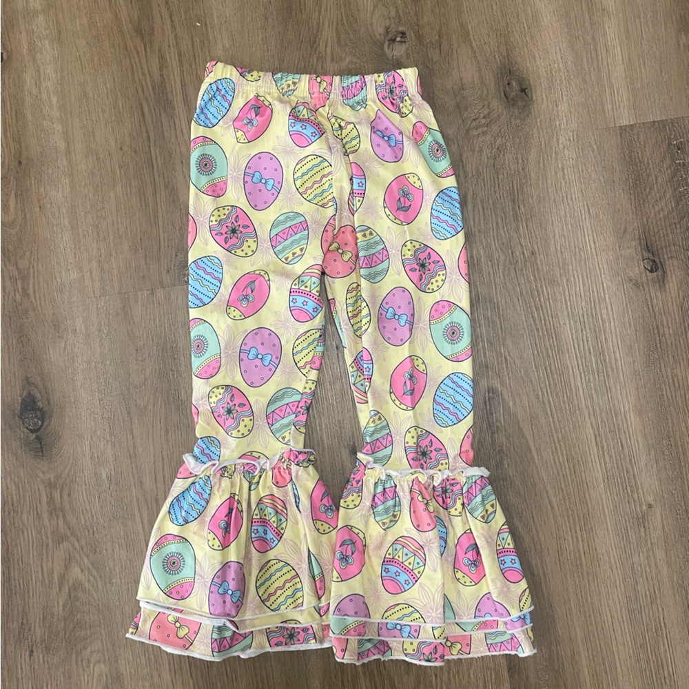 Flare‎ ruffles girls size 5 Easter Egg pants